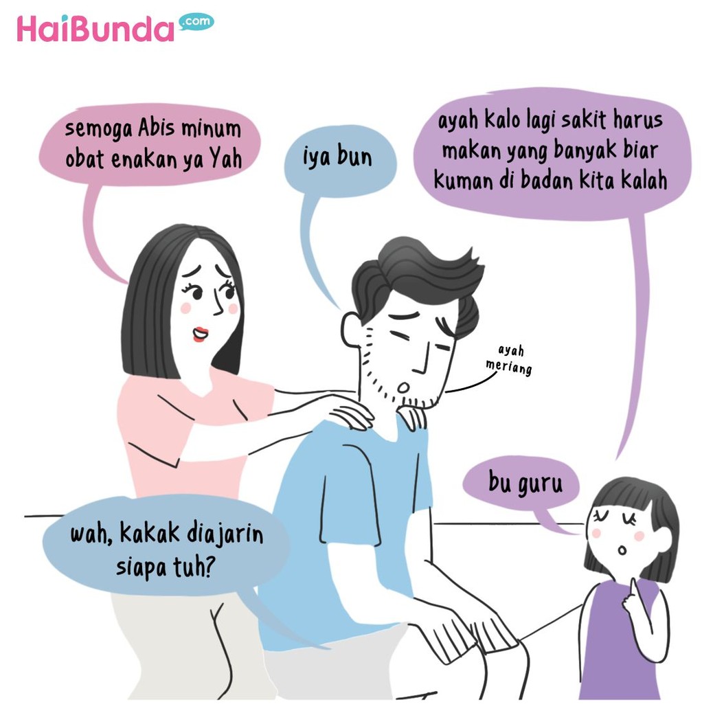 Ada masa-masa di mana anak merasa paling pintar dan kadang sok tau. Apa sok taunya si kecil yang Bunda dan Ayah alami? Sama kayak kakak di komik ini enggak?