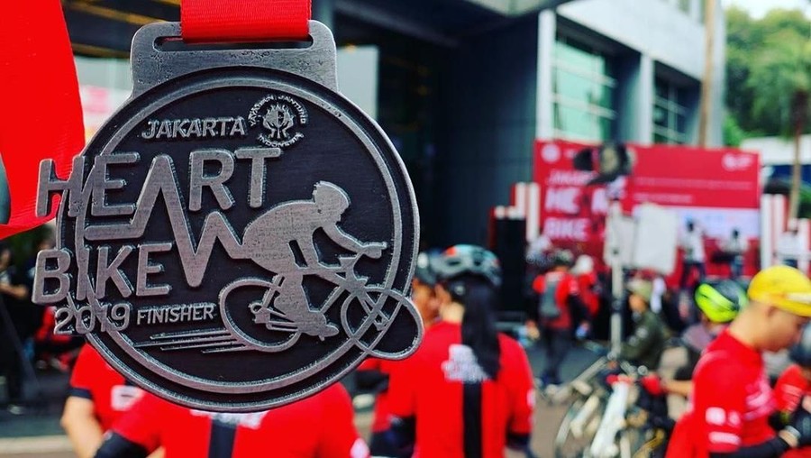 Acara Heartbike 2019 jadi dedikasi Transmedia untuk kampanye jaga kesehatan jantung.