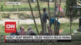 VIDEO: Kabut Asap Menipis, Objek Wisata Pekanbaru Mulai Ramai