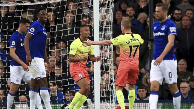 Dalam lima pertandingan terakhir di Liga Inggris, Manchester City selalu menggondol poin penuh kala bertemu Everton.