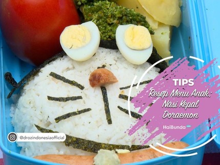 Resep Menu Anak, Nasi Kepal Doraemon