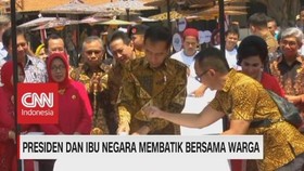 VIDEO: Presiden & Ibu Negara Membatik Bersama Warga