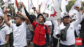img-title Demo Ribuan Buruh di DPR, Polisi Siapkan Rekayasa Lalin