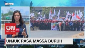 VIDEO: Aksi Unjuk Rasa Massa Buruh