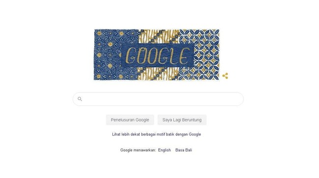 Google merayakan Hari Batik dengan Google Doodle.