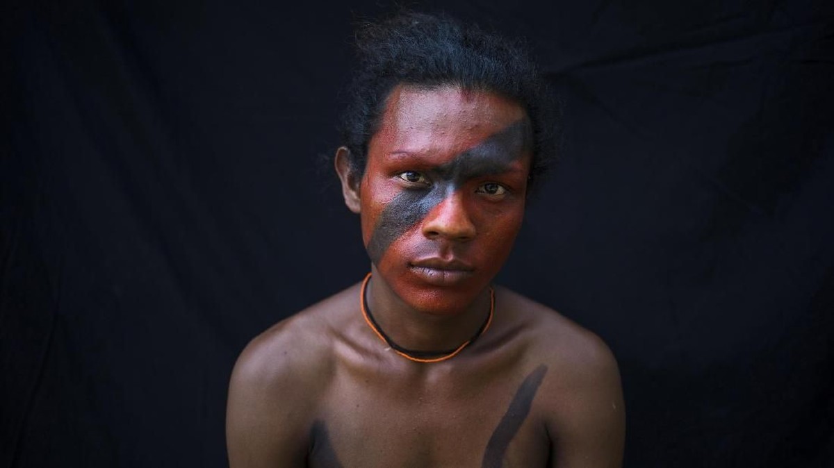 FOTO: Lukisan Tubuh Suku Tembe demi Kehidupan Amazon