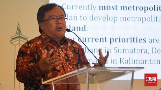 Kepala Bappenas Bambang Brodjonegoro mengatakan target pesimis pertumbuhan ekonomi 2020-2024 berkisar di level 5,4 persen.
