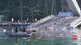 VIDEO: Tiga ABK WNI Tewas Tertimpa Jembatan Ambruk di Taiwan