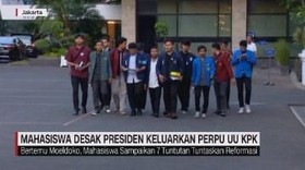 VIDEO: Mahasiswa Desak Presiden Keluarkan Perppu UU KPK