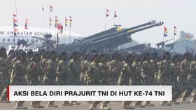 VIDEO: Aksi Bela Diri Prajurit TNI di HUT Ke-74 TNI
