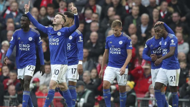 Leicester City panen gol 9-0 atas Southampton dalam laga Liga Inggris di Stadion St Mary, Sabtu (26/10) dini hari.