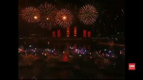 VIDEO: Pertunjukan Cahaya Hari Kemerdekaan China