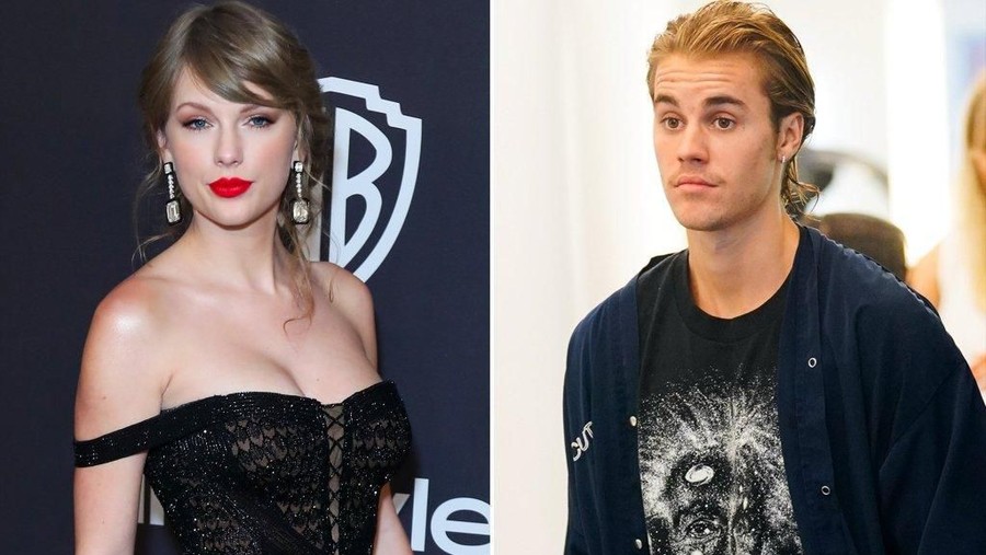 Dalam sebuah video, Justin Bieber seperti mengejek Taylor Swift yang repot mencari pisang.