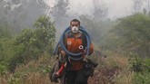 FOTO : Hotspot Karhutla di Riau Bertambah Lagi BNPB menyatakan jumlah hotspot karhutla tercatat meningkat di Riau, jadi 34 titik panas pada pagi 7 Oktober 2019.