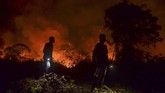 FOTO : Hotspot Karhutla di Riau Bertambah Lagi BNPB menyatakan jumlah hotspot karhutla tercatat meningkat di Riau, jadi 34 titik panas pada pagi 7 Oktober 2019.