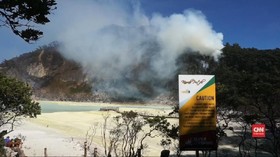 VIDEO: Kebakaran Lahan, Kawah Putih Tutup Sementara