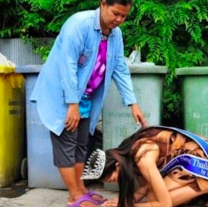 <p>Inilah Khanittha Phasaeng. Di tahun 2015, dia jadi viral. Sebab, setelah berhasil menjadi ratu kecantikan Miss Uncensored News Thailand 2015, Khanittha ke rumah ibunya yang seorang pemulung dan sujud di kaki sang bunda. (Foto: Facebook/Khanittha Phasaeng)</p>