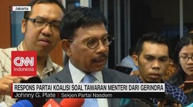 VIDEO: Partai Koalisi Soal Tawaran Menteri dari Gerindra