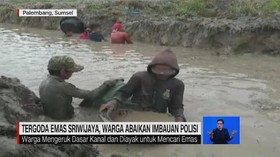 VIDEO: Tergoda Emas Sriwijaya, Warga Abaikan Imbauan Polisi
