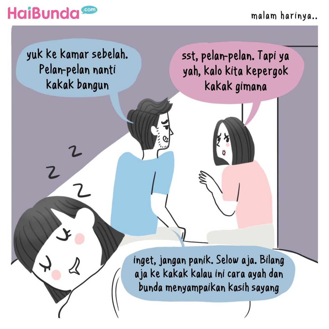 Pertanyaan adik bayi datang dari mana bikin Bunda di komik ini bingung. Bunda juga punya pengalaman seperti ini? Share yuk di kolom komentar.