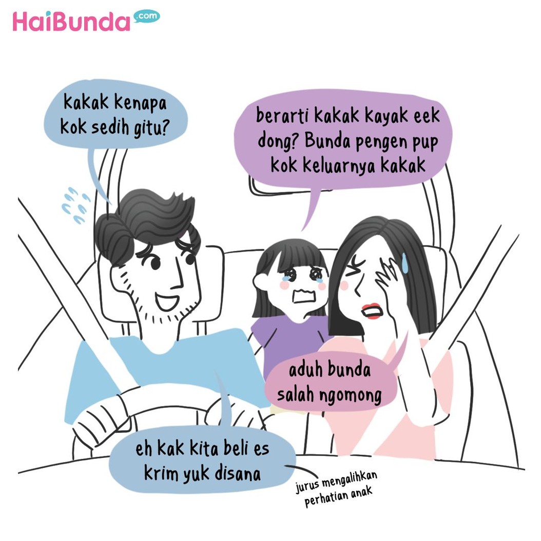 Pertanyaan adik bayi datang dari mana bikin Bunda di komik ini bingung. Bunda juga punya pengalaman seperti ini? Share yuk di kolom komentar.