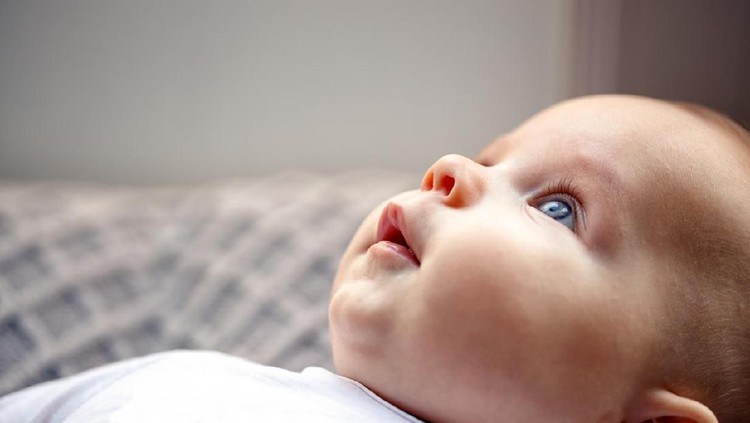 Bayi laki-laki Portrait of adorable baby boy- child, happiness and childhood concept