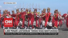 VIDEO: Ribuan Penari Lestarikan Tarian Khas Banyuwangi