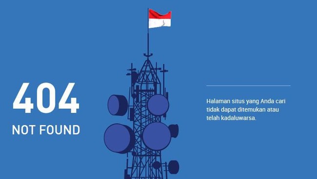 Situs Kemenkominfo terpantau 'down' usai Palapa Ring Tol Langit diresmikan.