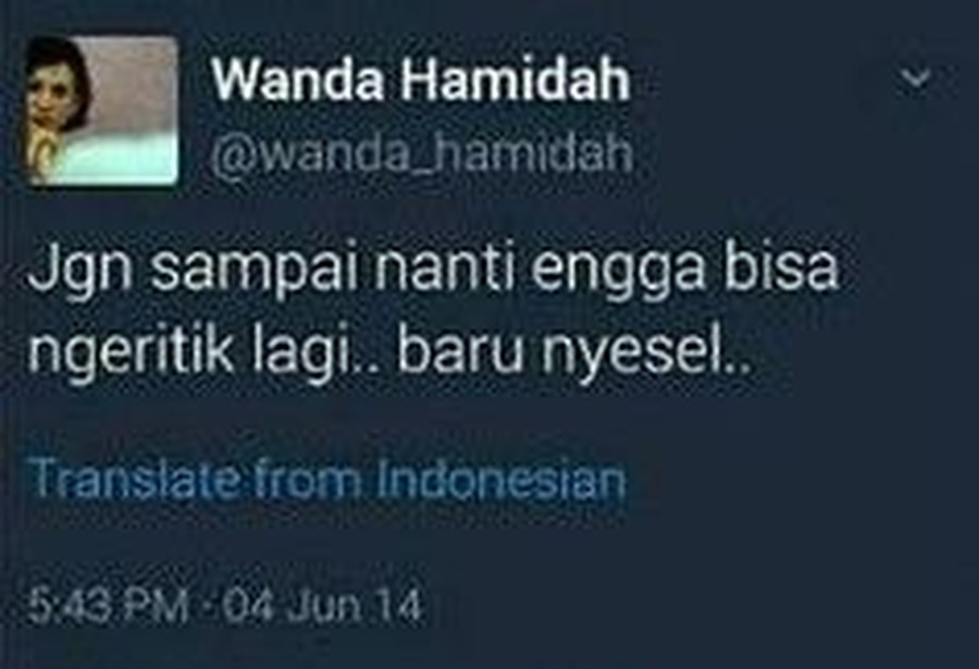 Wanda Hamidah jadi trending di twitter, ini deretan kultwitnya yang diramal benar.