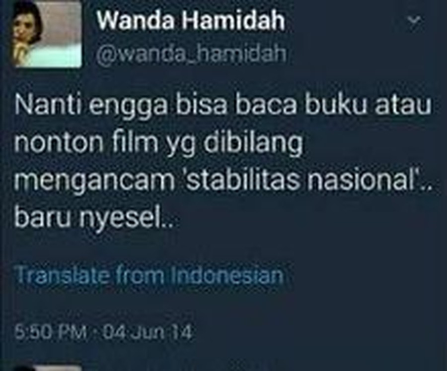 Wanda Hamidah jadi trending di twitter, ini deretan kultwitnya yang diramal benar.