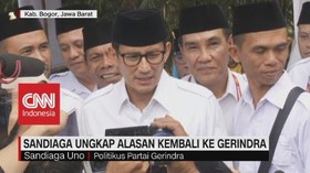 VIDEO: Sandiaga Ungkap Alasan Kembali ke Gerindra