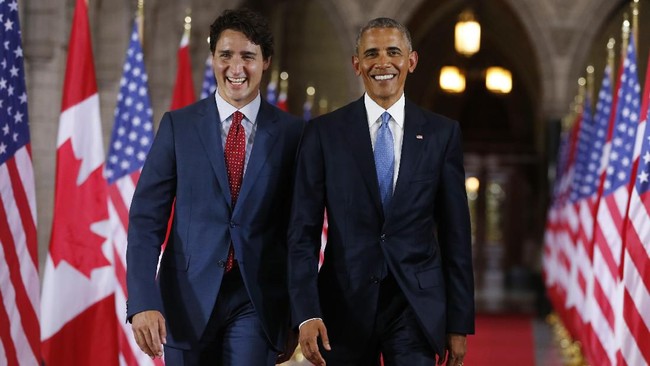 Mantan Presiden Amerika Serikat, Barack Obama menyatakan mendukung Perdana Menteri Kanada Justin Trudeau yang akan bertarung kembali dalam pemilu parlemen.