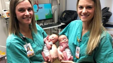 Unik! Kelahiran Bayi Kembar Ditangani Perawat Kembar