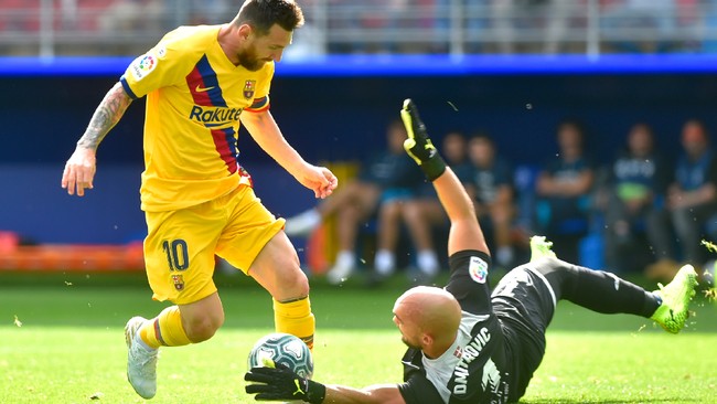 Barcelona terus berada di jalur kemenangan sejak kembalinya sang kapten tim Lionel Messi sebagai starter.