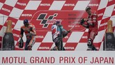 FOTO: MotoGP Jepang 2019 Jadi Milik Marquez Marc Marquez meraih kemenangan mudah atas Fabio Quartararo pada balapan MotoGP Jepang 2019 di Sirkuit Motegi.