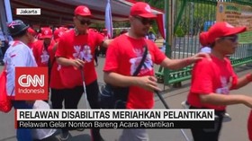 VIDEO: Relawan Disabilitas Meriahkan Pelantikan Presiden