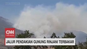 VIDEO: Jalur Pendakian Gunung Rinjani Terbakar