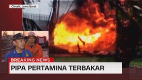 VIDEO: Pipa Pertamina Terbakar, Satu Orang Tewas