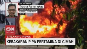 VIDEO: Pipa Pertamina di Cimahi Terbakar