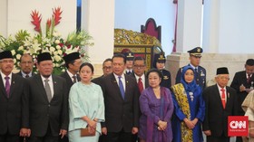Megawati-Surya Paloh Hadiri Pelantikan Menteri Kabinet Jokowi