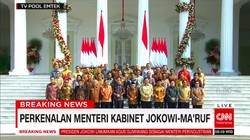 Datang ke Istana, Menteri Kabinet Indonesia Maju Kompak Pakai Batik