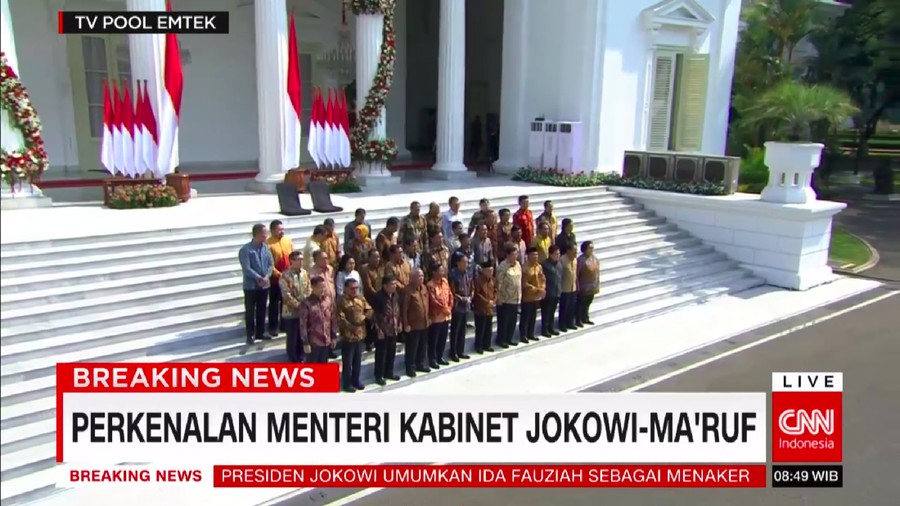 Berikut ini 7 pesan Presiden Jokowi untuk menteri baru yang diumumkan hari ini, Rabu (23/10).