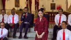 Berkebaya Merah, Cantiknya Angela Tanoesoedibjo di Pelantikan Wamen