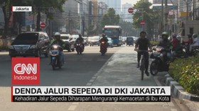 VIDEO: Melintasi Jalur Sepeda di Jakarta, Didenda Rp 500 Ribu
