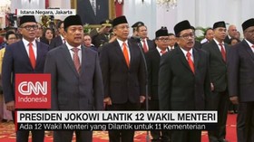 VIDEO: Presiden Jokowi Lantik 12 Wakil Menteri, Ini Daftarnya
