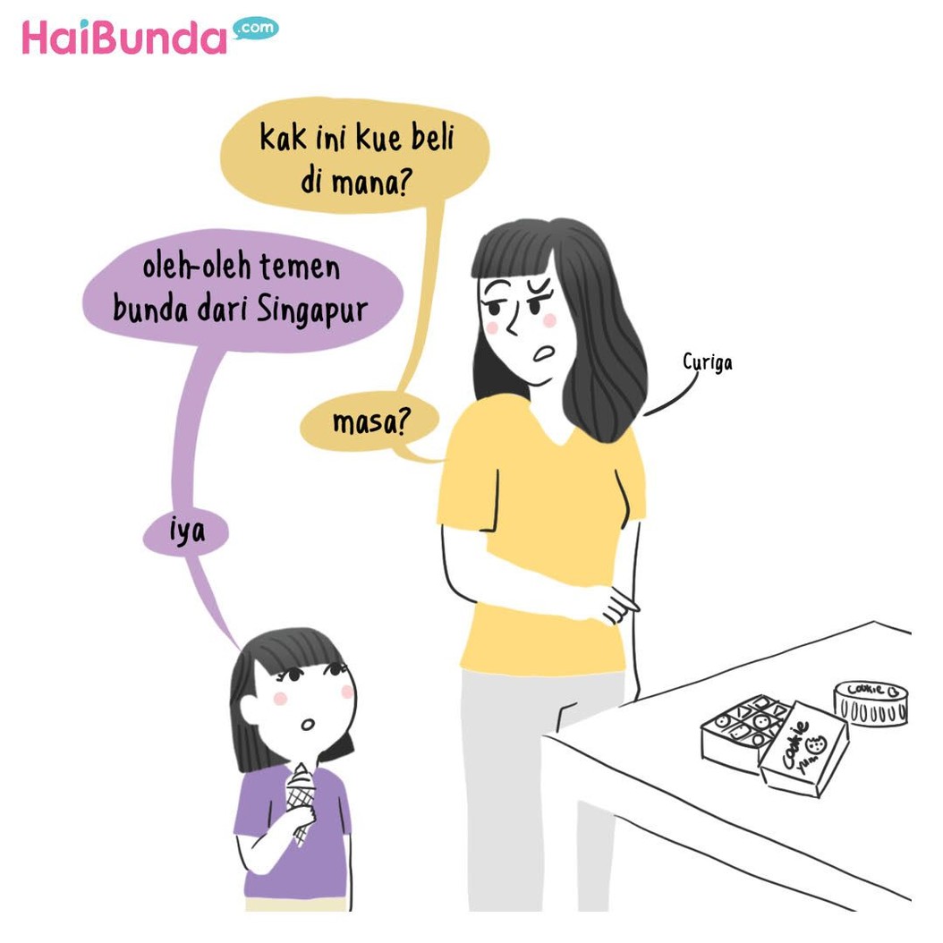 Ada masanya anak-anak memanipulasi fakta. Cek dan recheck ya, Bun. He-he-he. Apakah kakak juga pernah seperti ini?