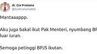 Seperti Menkes Terawan, Dokter Ini Ingin Nyumbang BPJS Kesehatan