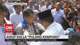 VIDEO: Ribuan Warga Sambut Kepulangan Jusuf Kalla
