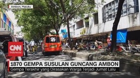 VIDEO: 1870 Gempa Susulan Guncang Ambon