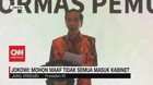 VIDEO: Jokowi: Mohon Maaf Tidak Semua Masuk Kabinet